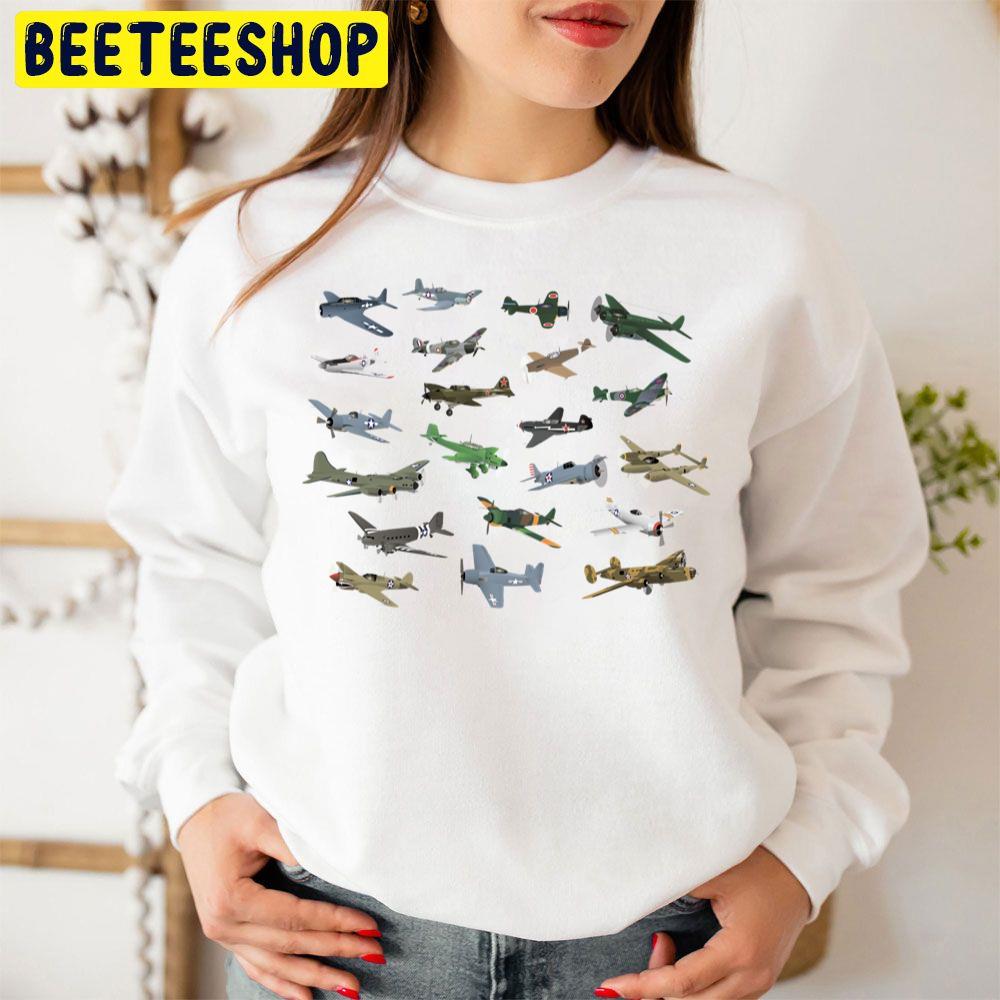 Various Ww2 Airplanes Trending Unisex Sweatshirt Various Ww2 Airplanes Trending Unisex Sweatshirt