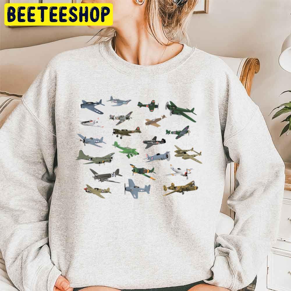 Various Ww2 Airplanes Trending Unisex Sweatshirt Various Ww2 Airplanes Trending Unisex Sweatshirt