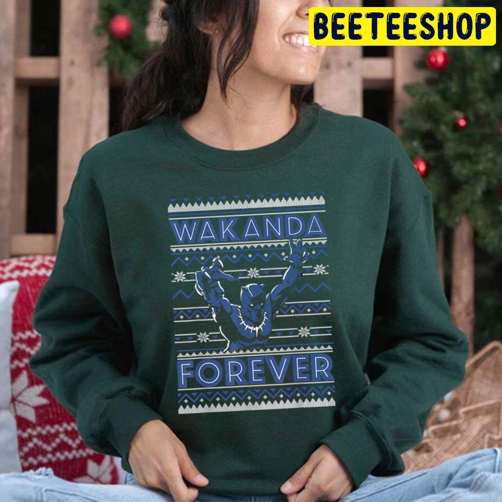 Wakanda Forever Black Panther Knit Pattern Christmas Trending Unisex Hoodie Wakanda Forever Black Panther Knit Pattern Christmas Trending Unisex Hoodie
