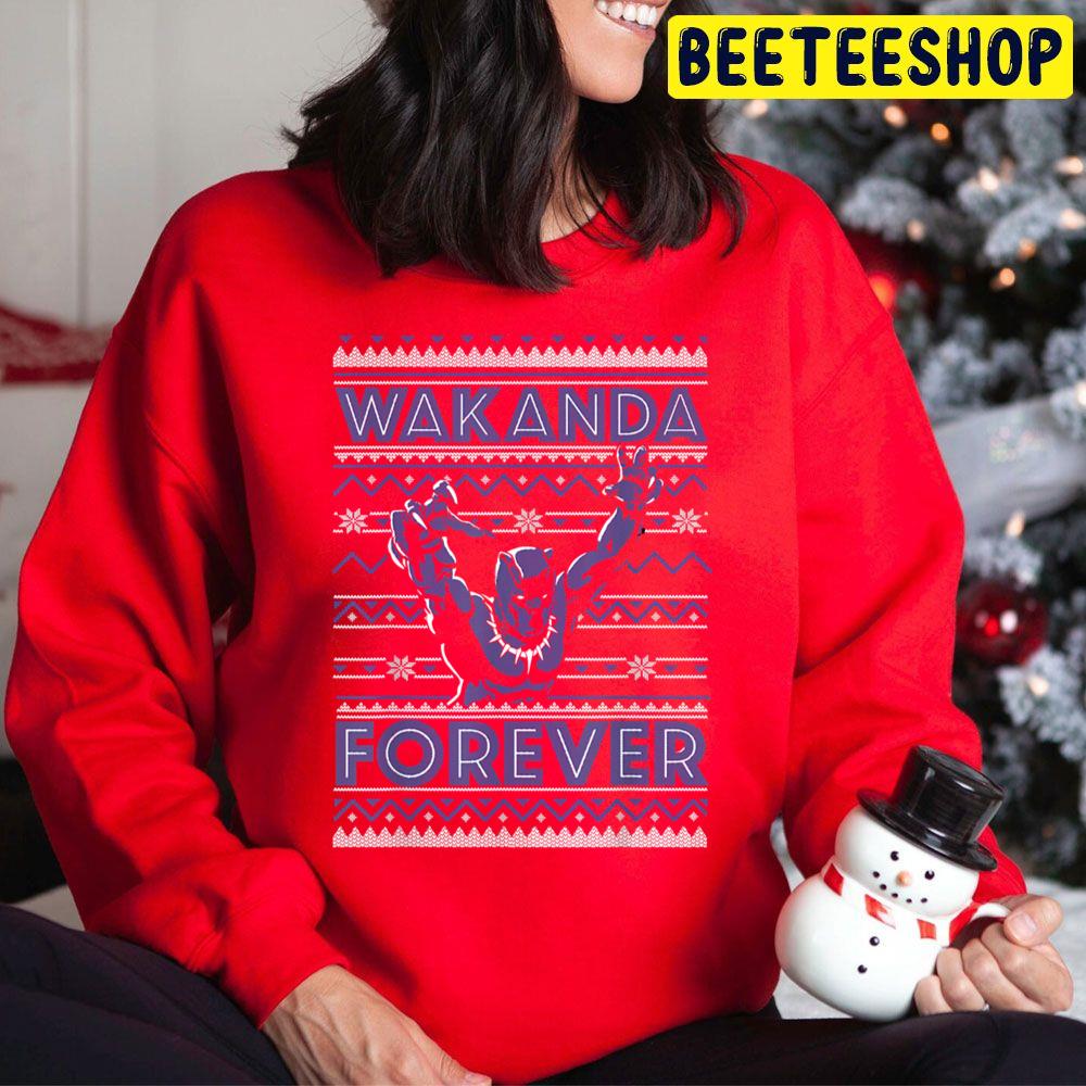 Wakanda Forever Black Panther Knit Pattern Christmas Trending Unisex Hoodie Wakanda Forever Black Panther Knit Pattern Christmas Trending Unisex Hoodie