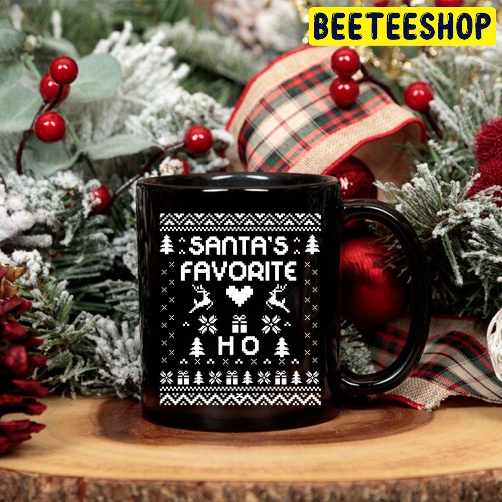 White Knit Pattern Santa's Favorite Ho Trending Unisex Hoodie White Knit Pattern Santa's Favorite Ho Trending Unisex Hoodie