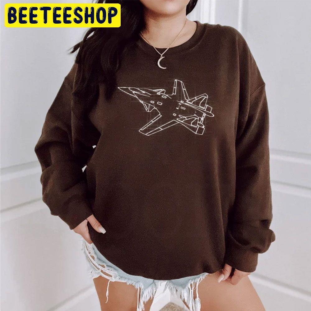 White Line Art Sukhoi Su-47 Berkut Trending Unisex Sweatshirt White Line Art Sukhoi Su-47 Berkut Trending Unisex Sweatshirt