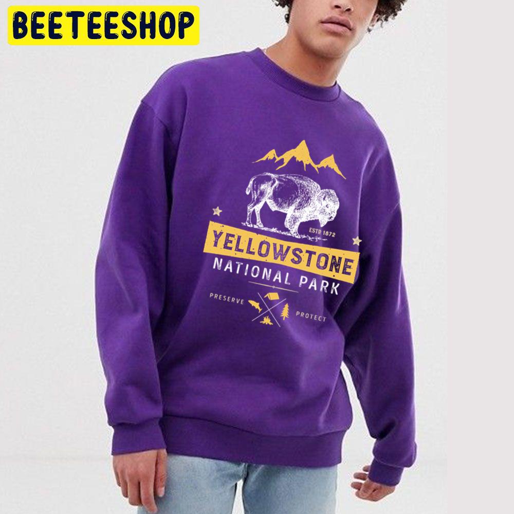 Yellowstone National Park Bison Buffalo Vintage Trending Unisex Sweatshirt Yellowstone National Park Bison Buffalo Vintage Trending Unisex Sweatshirt