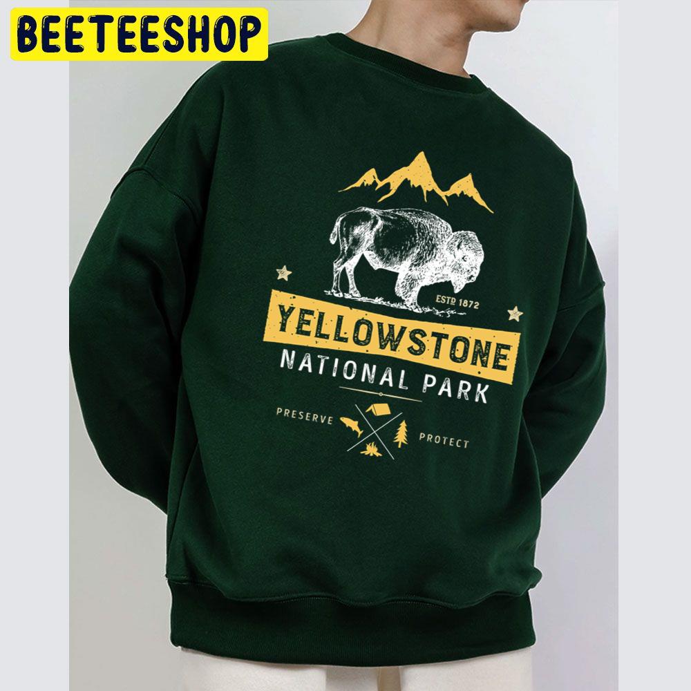 Yellowstone National Park Bison Buffalo Vintage Trending Unisex Sweatshirt Yellowstone National Park Bison Buffalo Vintage Trending Unisex Sweatshirt