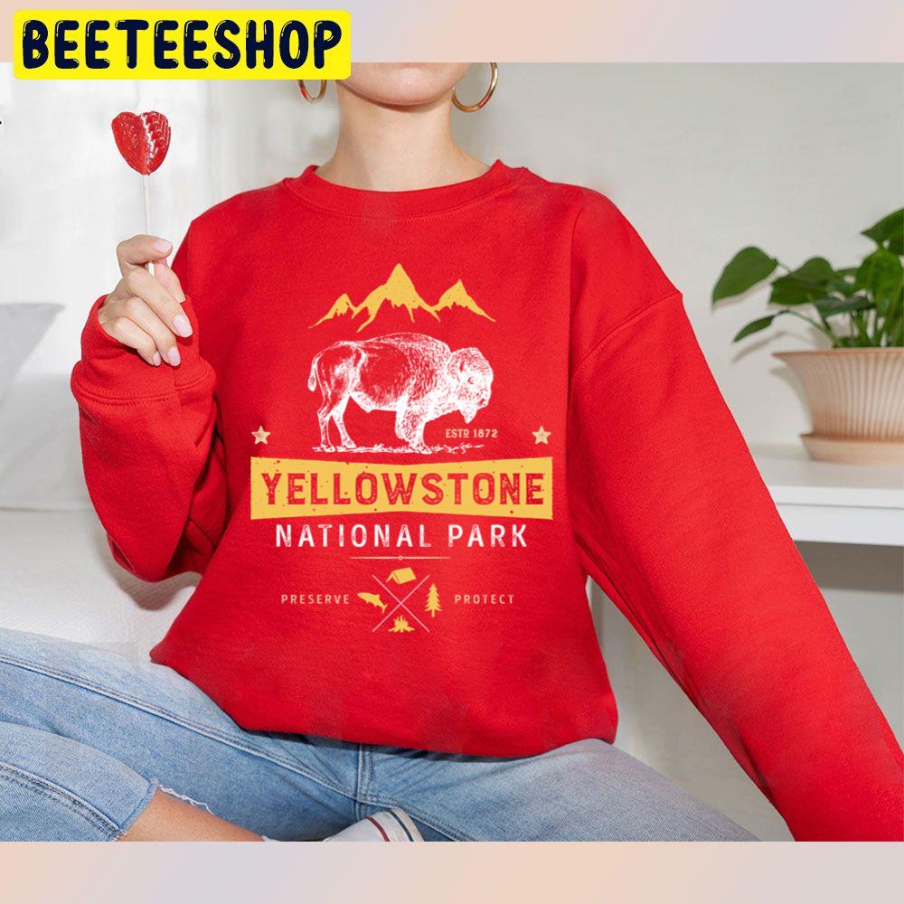 Yellowstone National Park Bison Buffalo Vintage Trending Unisex Sweatshirt Yellowstone National Park Bison Buffalo Vintage Trending Unisex Sweatshirt