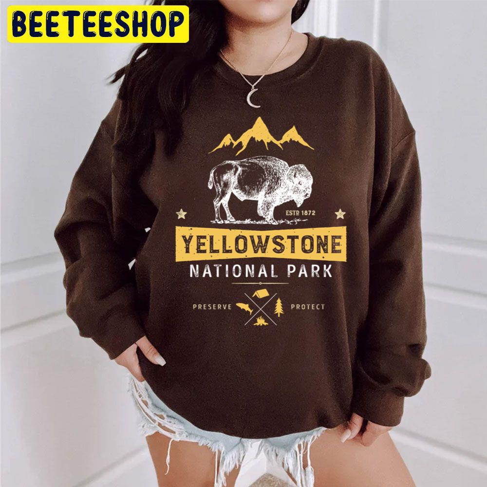Yellowstone National Park Bison Buffalo Vintage Trending Unisex Sweatshirt Yellowstone National Park Bison Buffalo Vintage Trending Unisex Sweatshirt