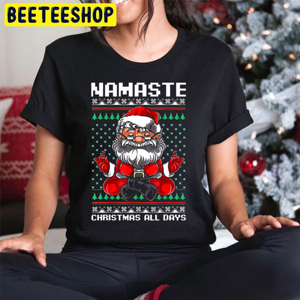Yoga Namaste Christmas All Days Santa Knit Pattern Trending Unisex Hoodie Yoga Namaste Christmas All Days Santa Knit Pattern Trending Unisex Hoodie