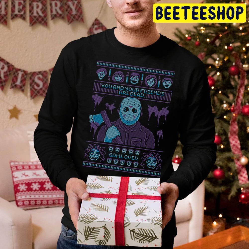 You And Your Friends Are Dead Game Over Knit Pattern Jason Christmas Trending Unisex Hoodie You And Your Friends Are Dead Game Over Knit Pattern Jason Christmas Trending Unisex Hoodie