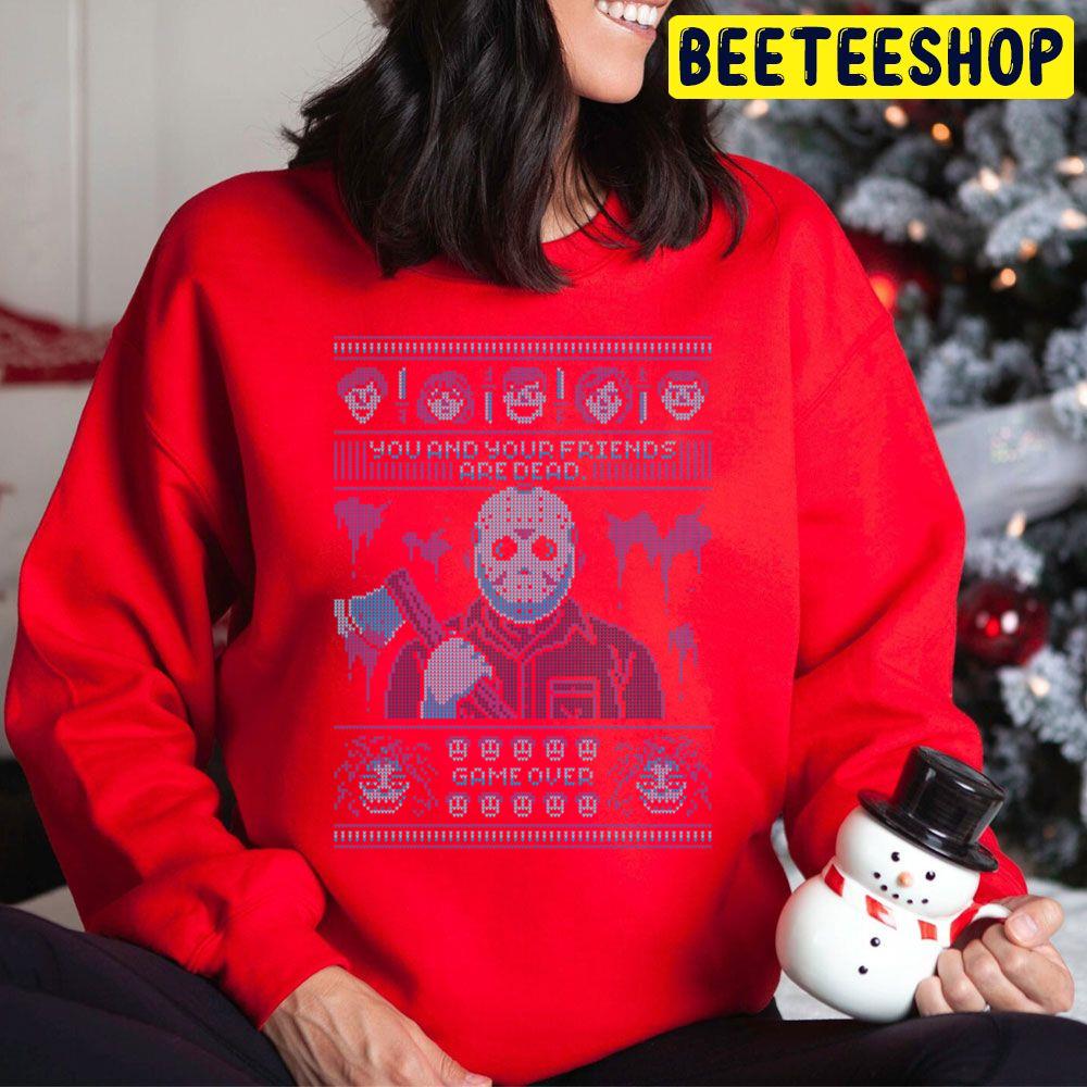 You And Your Friends Are Dead Game Over Knit Pattern Jason Christmas Trending Unisex Hoodie You And Your Friends Are Dead Game Over Knit Pattern Jason Christmas Trending Unisex Hoodie