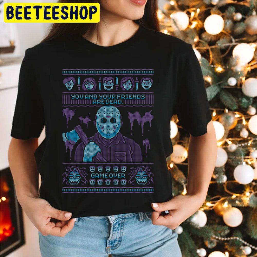 You And Your Friends Are Dead Game Over Knit Pattern Jason Christmas Trending Unisex Hoodie You And Your Friends Are Dead Game Over Knit Pattern Jason Christmas Trending Unisex Hoodie