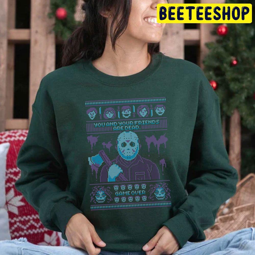 You And Your Friends Are Dead Game Over Knit Pattern Jason Christmas Trending Unisex Hoodie You And Your Friends Are Dead Game Over Knit Pattern Jason Christmas Trending Unisex Hoodie