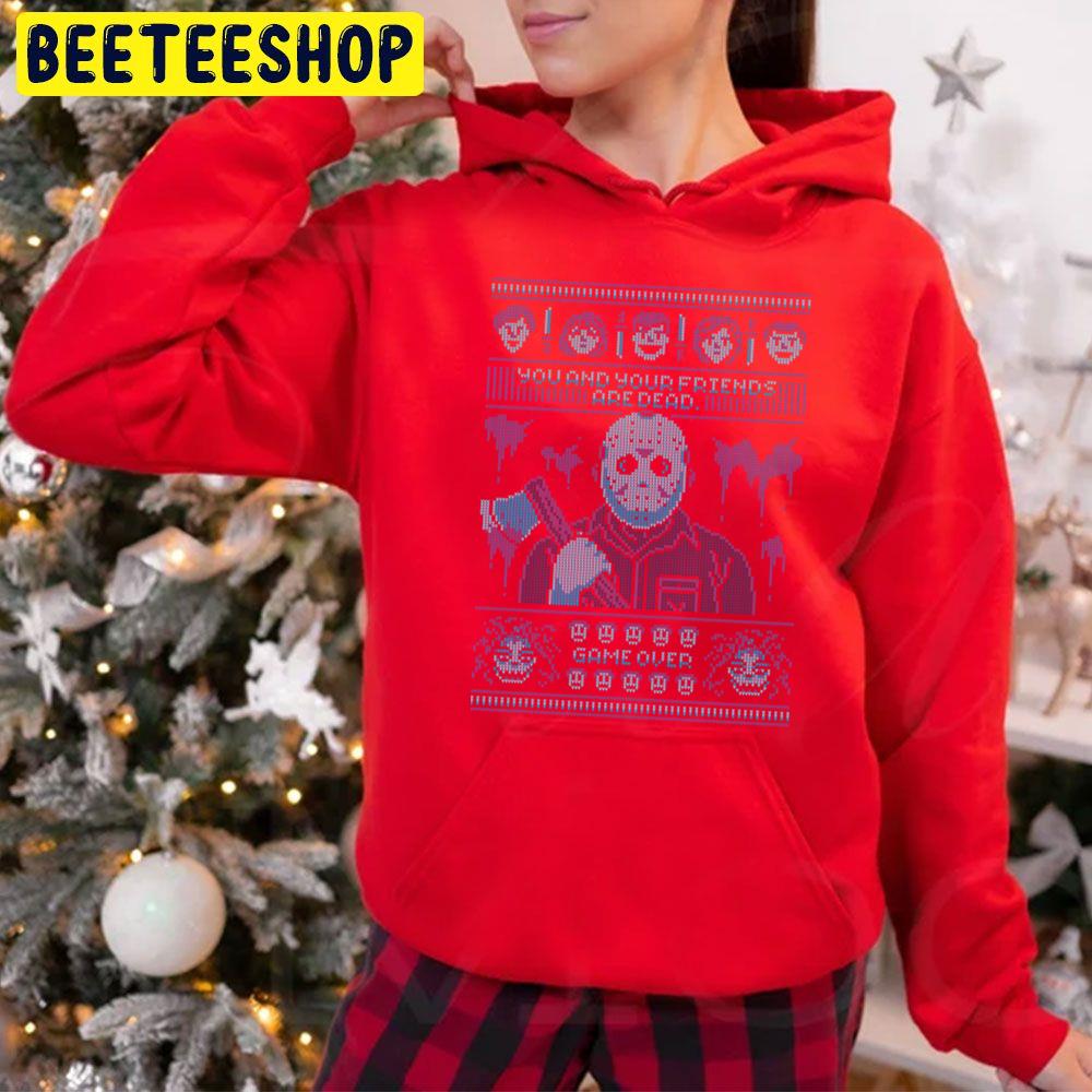 You And Your Friends Are Dead Game Over Knit Pattern Jason Christmas Trending Unisex Hoodie You And Your Friends Are Dead Game Over Knit Pattern Jason Christmas Trending Unisex Hoodie