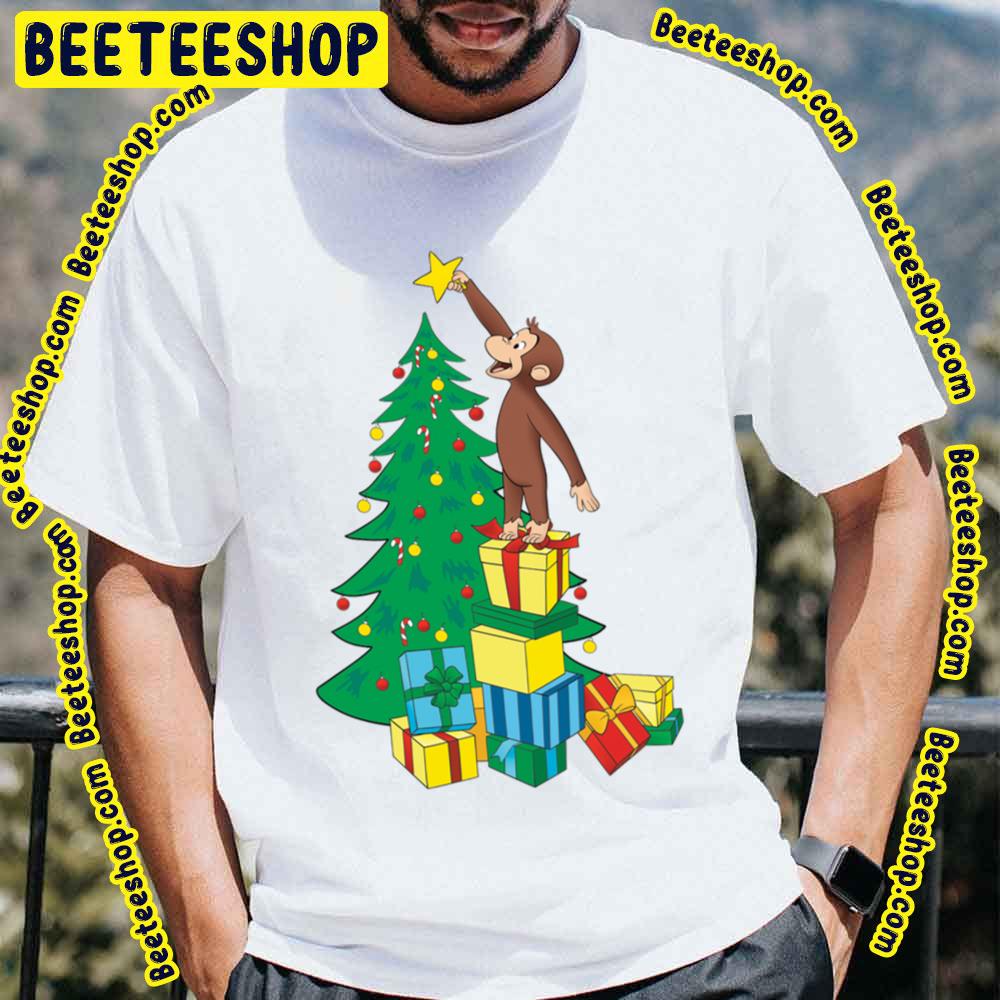 2009 Curious George A Very Monkey Christmas Tree Unisex Shirt 2009 Curious George A Very Monkey Christmas Tree Unisex Shirt