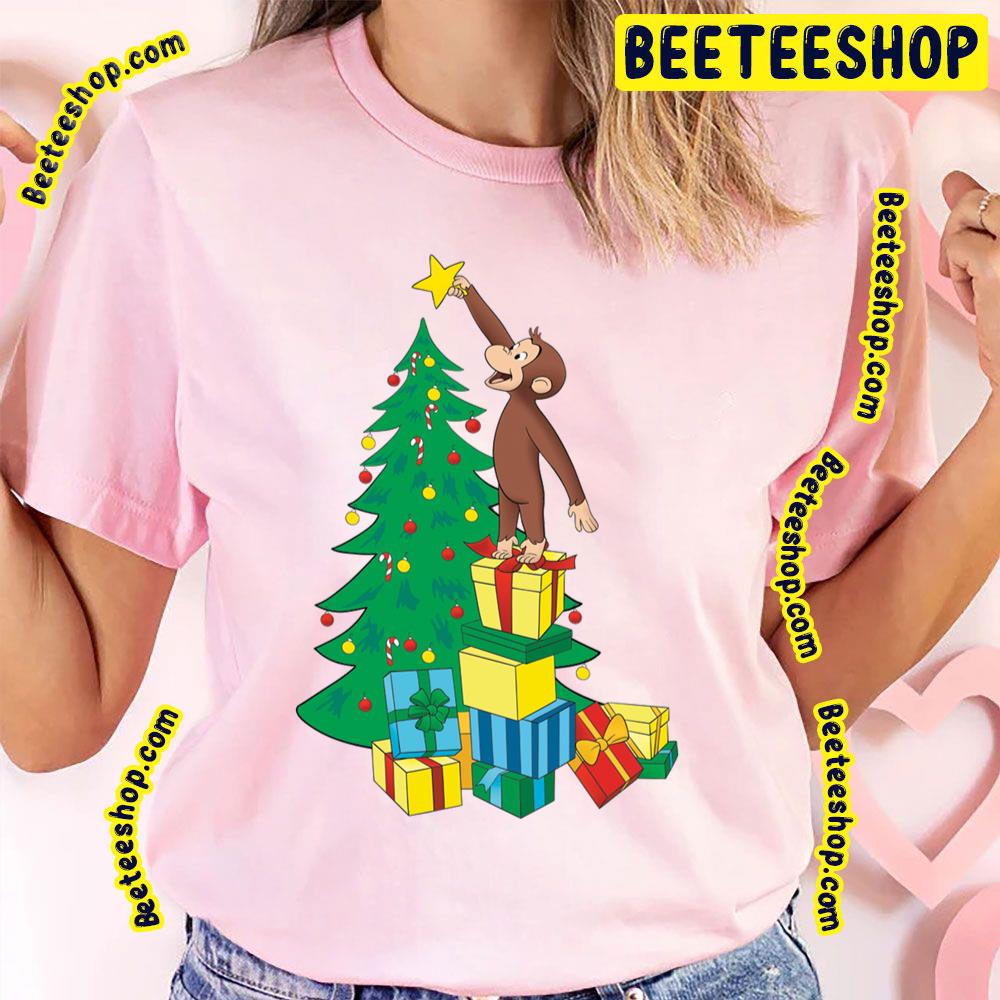 2009 Curious George A Very Monkey Christmas Tree Unisex Shirt 2009 Curious George A Very Monkey Christmas Tree Unisex Shirt
