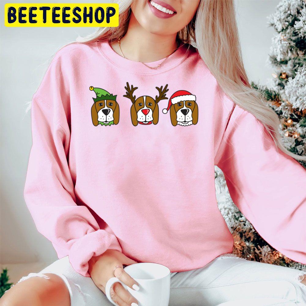 3 Wise Beagles Dog Christmas Funny Art Trending Unisex Hoodie 3 Wise Beagles Dog Christmas Funny Art Trending Unisex Hoodie