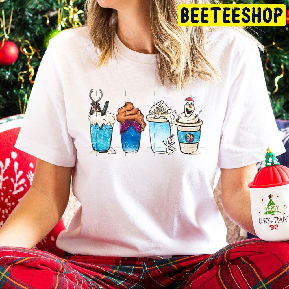 Anna Elsa And Olaf Christmas Coffee Latte Frozen Trending Unisex Hoodie Anna Elsa And Olaf Christmas Coffee Latte Frozen Trending Unisex Hoodie