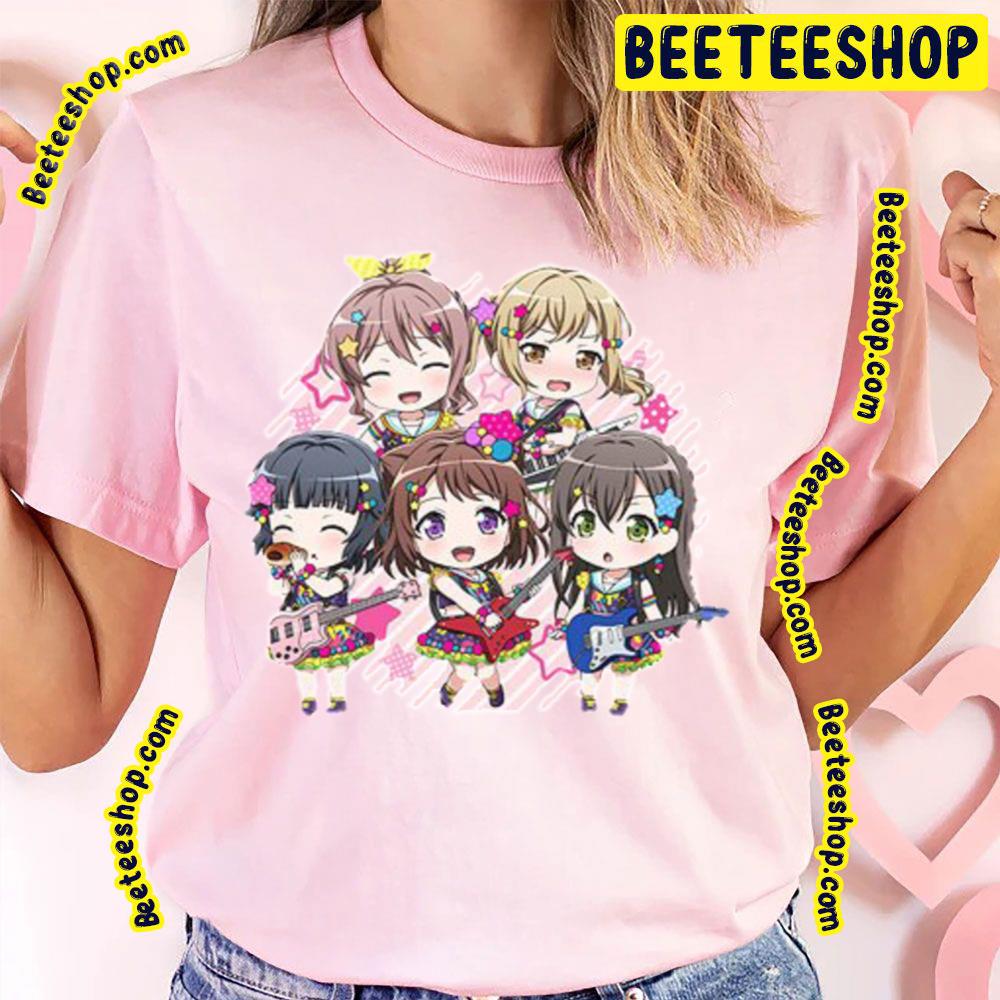 Bang Dream Poppin Dream Party Chibi Trending Unisex T-Shirt Bang Dream Poppin Dream Party Chibi Trending Unisex T-Shirt