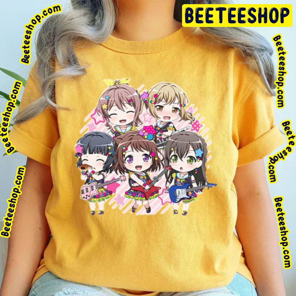 Bang Dream Poppin Dream Party Chibi Trending Unisex T-Shirt Bang Dream Poppin Dream Party Chibi Trending Unisex T-Shirt