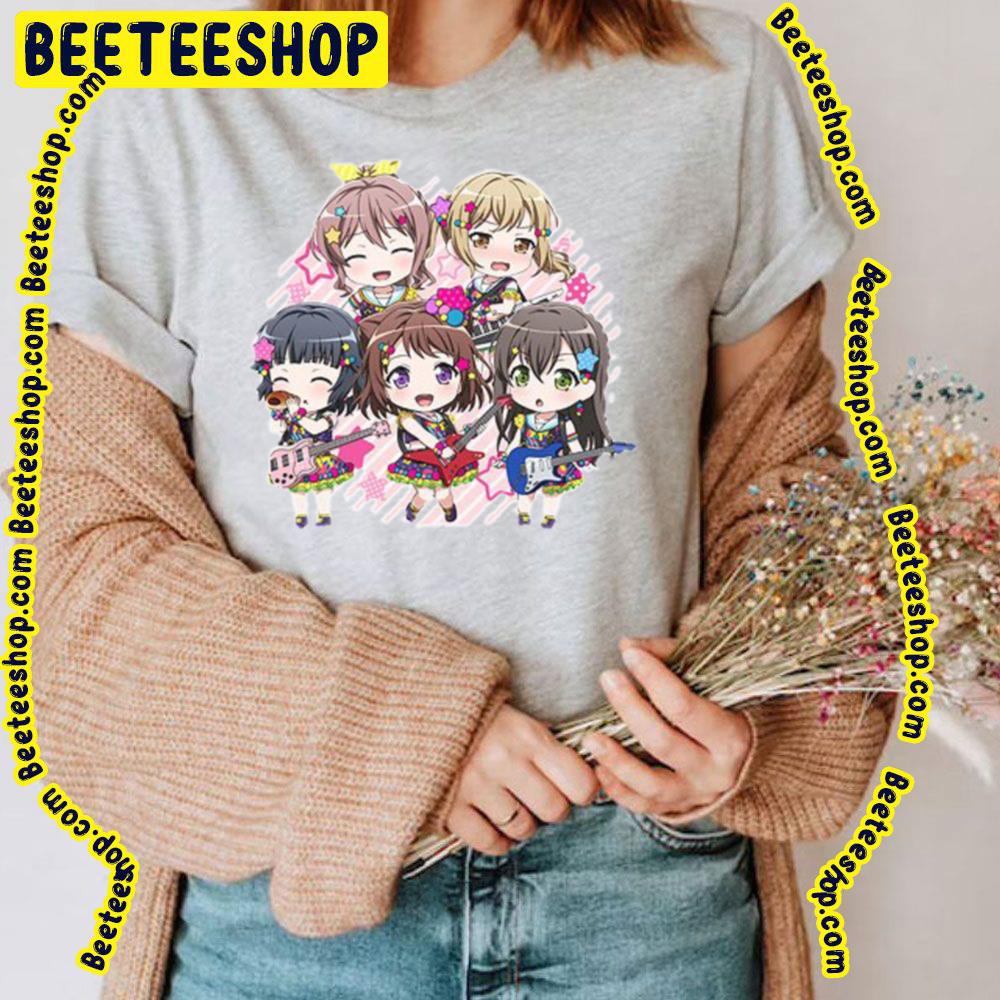 Bang Dream Poppin Dream Party Chibi Trending Unisex T-Shirt Bang Dream Poppin Dream Party Chibi Trending Unisex T-Shirt