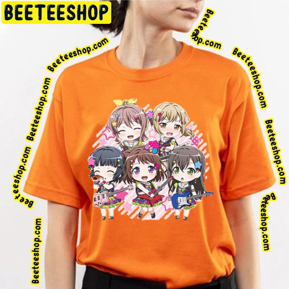 Bang Dream Poppin Dream Party Chibi Trending Unisex T-Shirt Bang Dream Poppin Dream Party Chibi Trending Unisex T-Shirt