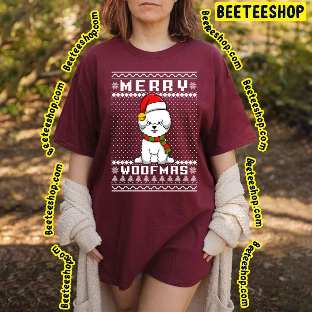 Bichon Frise Chibi Cute Dog Merry Woofmas Christmas Trending Unisex T-Shirt Bichon Frise Chibi Cute Dog Merry Woofmas Christmas Trending Unisex T-Shirt