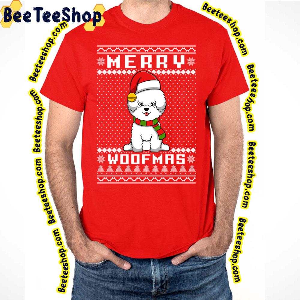 Bichon Frise Chibi Cute Dog Merry Woofmas Christmas Trending Unisex T-Shirt Bichon Frise Chibi Cute Dog Merry Woofmas Christmas Trending Unisex T-Shirt