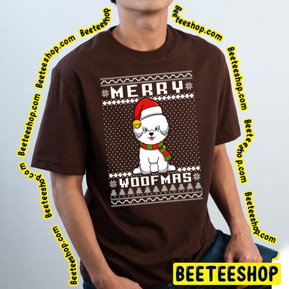 Bichon Frise Chibi Cute Dog Merry Woofmas Christmas Trending Unisex T-Shirt Bichon Frise Chibi Cute Dog Merry Woofmas Christmas Trending Unisex T-Shirt