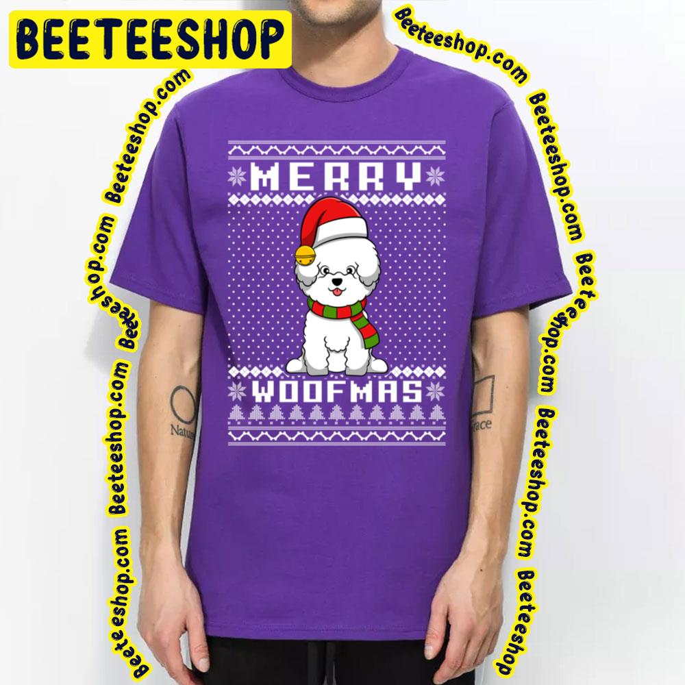 Bichon Frise Chibi Cute Dog Merry Woofmas Christmas Trending Unisex T-Shirt Bichon Frise Chibi Cute Dog Merry Woofmas Christmas Trending Unisex T-Shirt