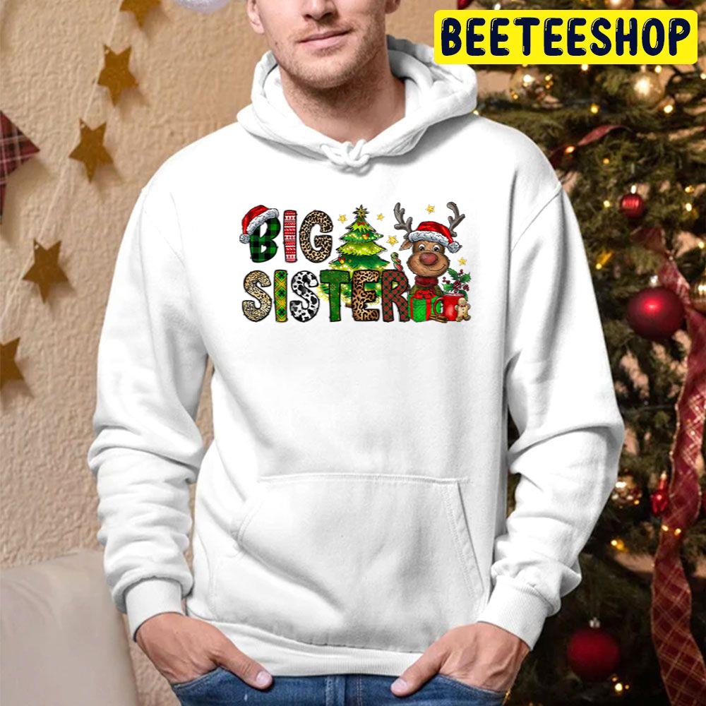 Big Sister Reindeer Christmas Trending Unisex Hoodie Big Sister Reindeer Christmas Trending Unisex Hoodie