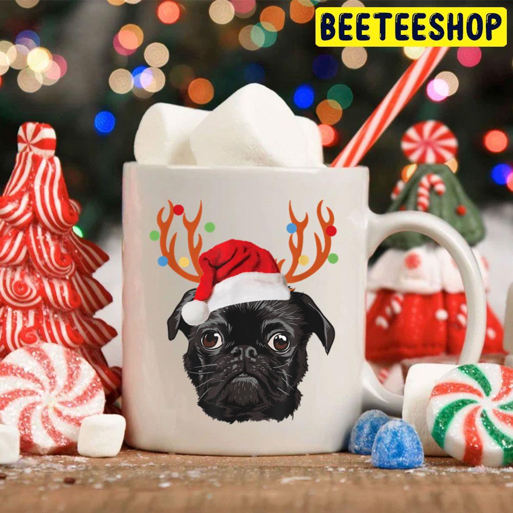 Black Pug Santa Christmas Reindeer Christmas Lights Pajama Trending Unisex Hoodie Black Pug Santa Christmas Reindeer Christmas Lights Pajama Trending Unisex Hoodie