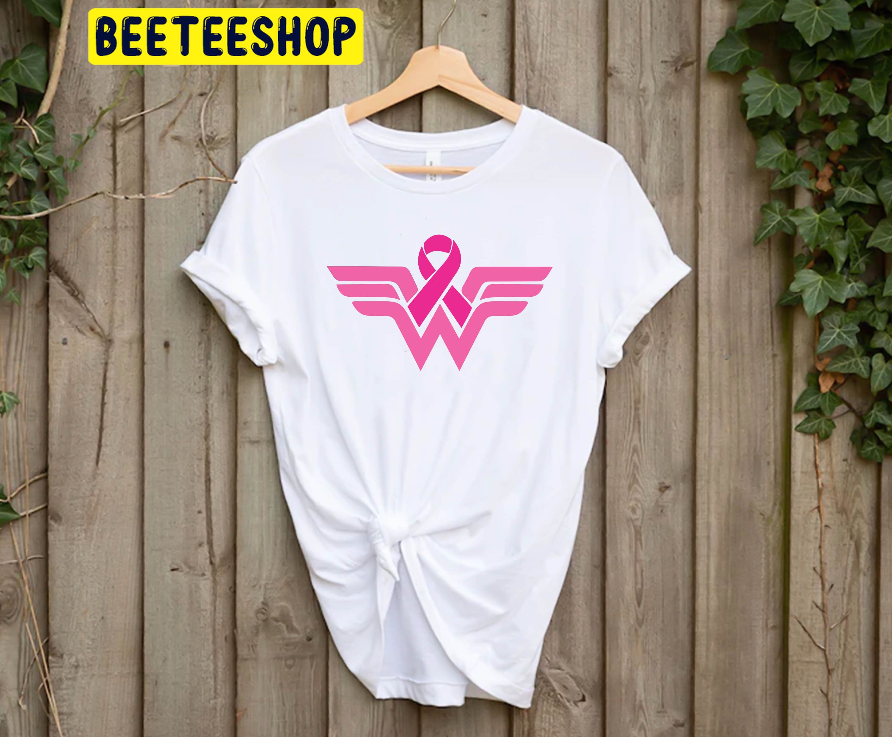 Cancer Ribbon Wonder Woman Warrior Trending Unisex Shirt