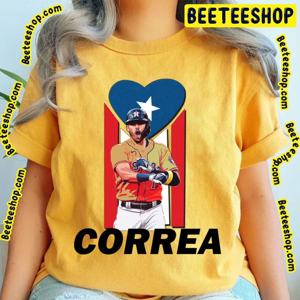 Carlos Correa Puerto Rico Heart Baseball Trending Unisex T-Shirt Carlos Correa Puerto Rico Heart Baseball Trending Unisex T-Shirt