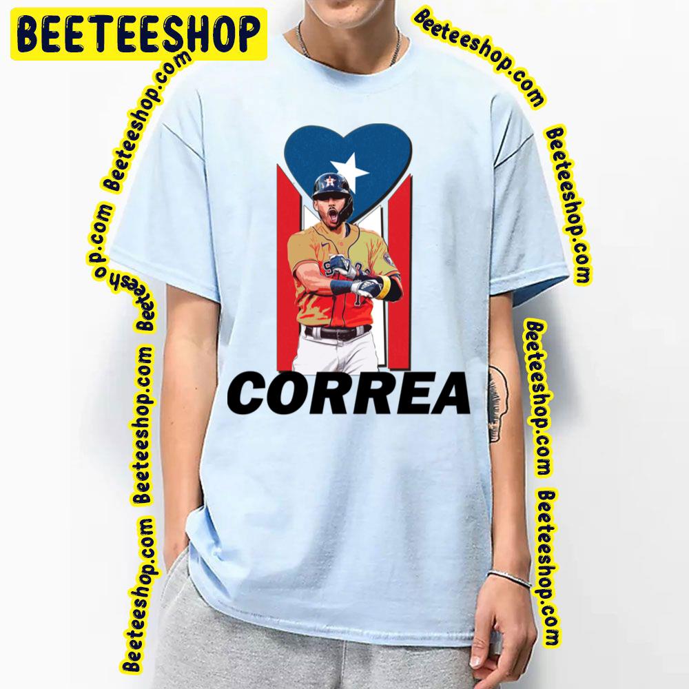 Carlos Correa Puerto Rico Heart Baseball Trending Unisex T-Shirt Carlos Correa Puerto Rico Heart Baseball Trending Unisex T-Shirt