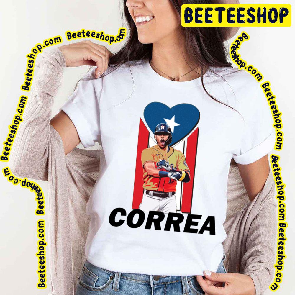 Carlos Correa Puerto Rico Heart Baseball Trending Unisex T-Shirt Carlos Correa Puerto Rico Heart Baseball Trending Unisex T-Shirt