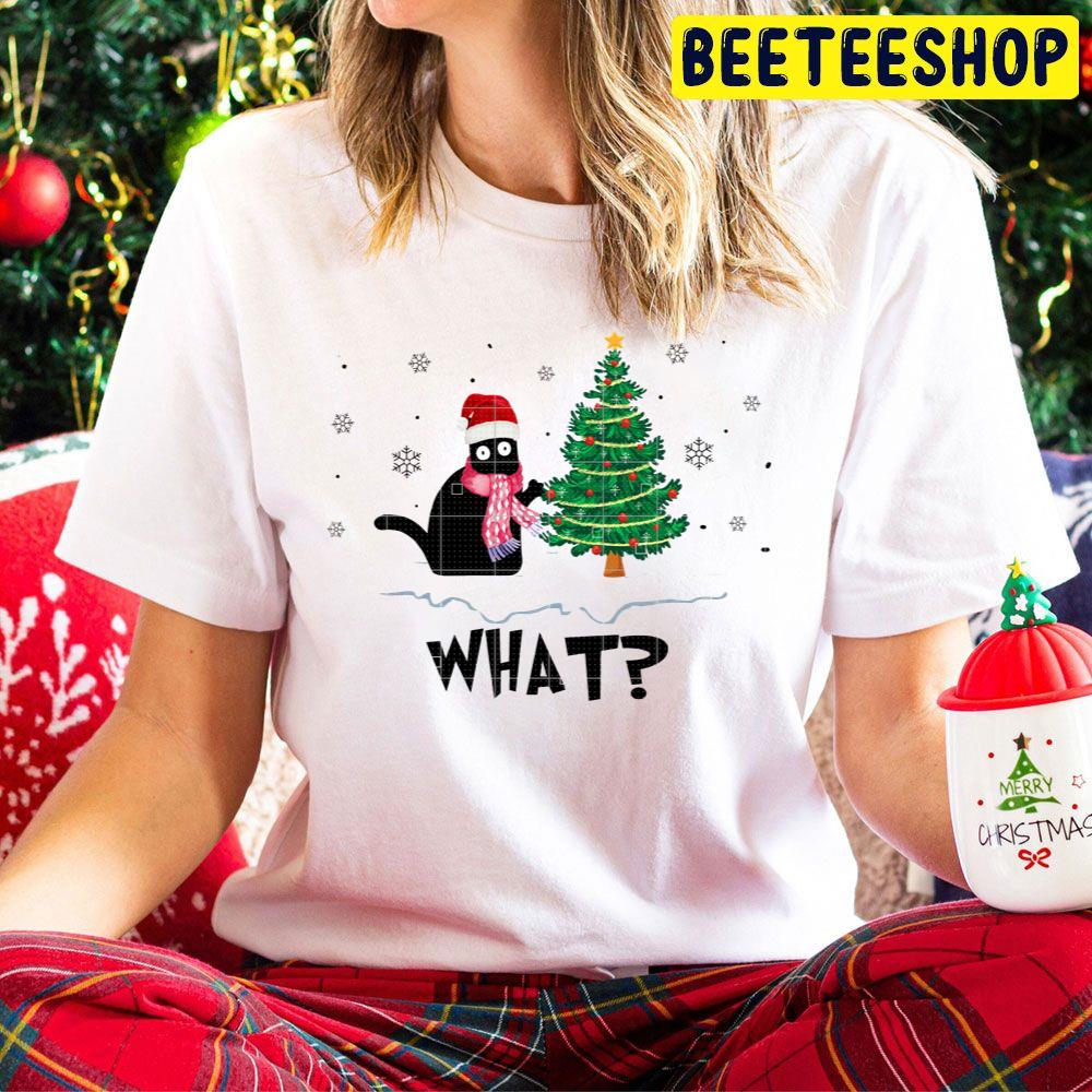Cat What Christmas Tree Trending Unisex Hoodie Cat What Christmas Tree Trending Unisex Hoodie