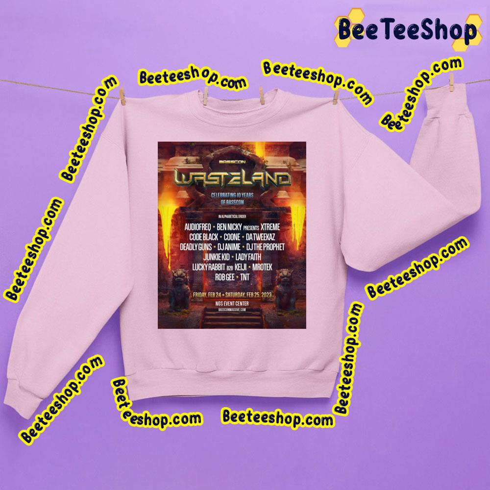 Celebrating 10 Years Of Basscon Wasteland 2023 Trending Unisex Sweatshirt Celebrating 10 Years Of Basscon Wasteland 2023 Trending Unisex Sweatshirt