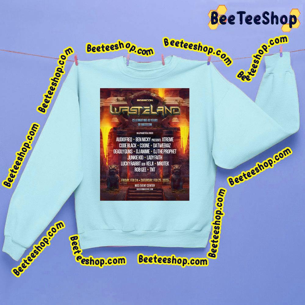 Celebrating 10 Years Of Basscon Wasteland 2023 Trending Unisex Sweatshirt Celebrating 10 Years Of Basscon Wasteland 2023 Trending Unisex Sweatshirt