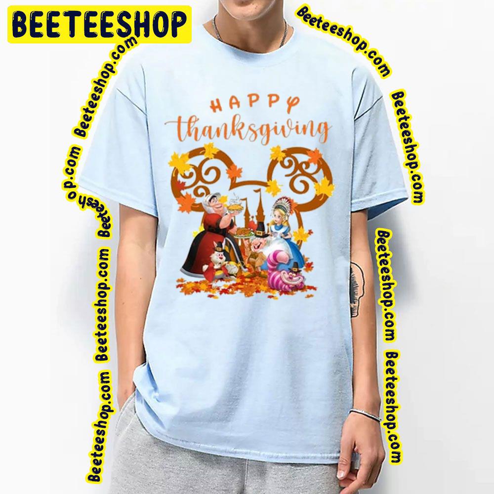 Cheshire Alice In Wonderland Happy Thanksgiving Trending Unisex T-Shirt Cheshire Alice In Wonderland Happy Thanksgiving Trending Unisex T-Shirt