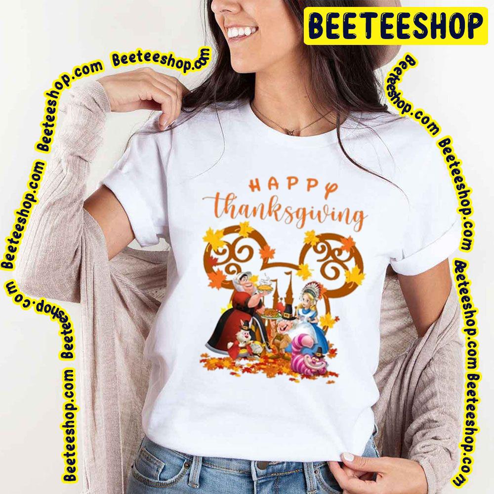 Cheshire Alice In Wonderland Happy Thanksgiving Trending Unisex T-Shirt Cheshire Alice In Wonderland Happy Thanksgiving Trending Unisex T-Shirt