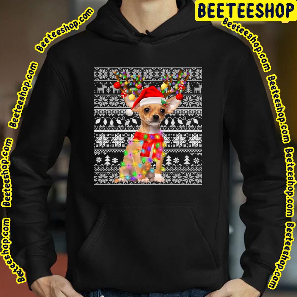 Chihuahua Kawaii Christmas Reindeer Lights Funny For Dog Lover Trending Unisex Sweatshirt Chihuahua Kawaii Christmas Reindeer Lights Funny For Dog Lover Trending Unisex Sweatshirt