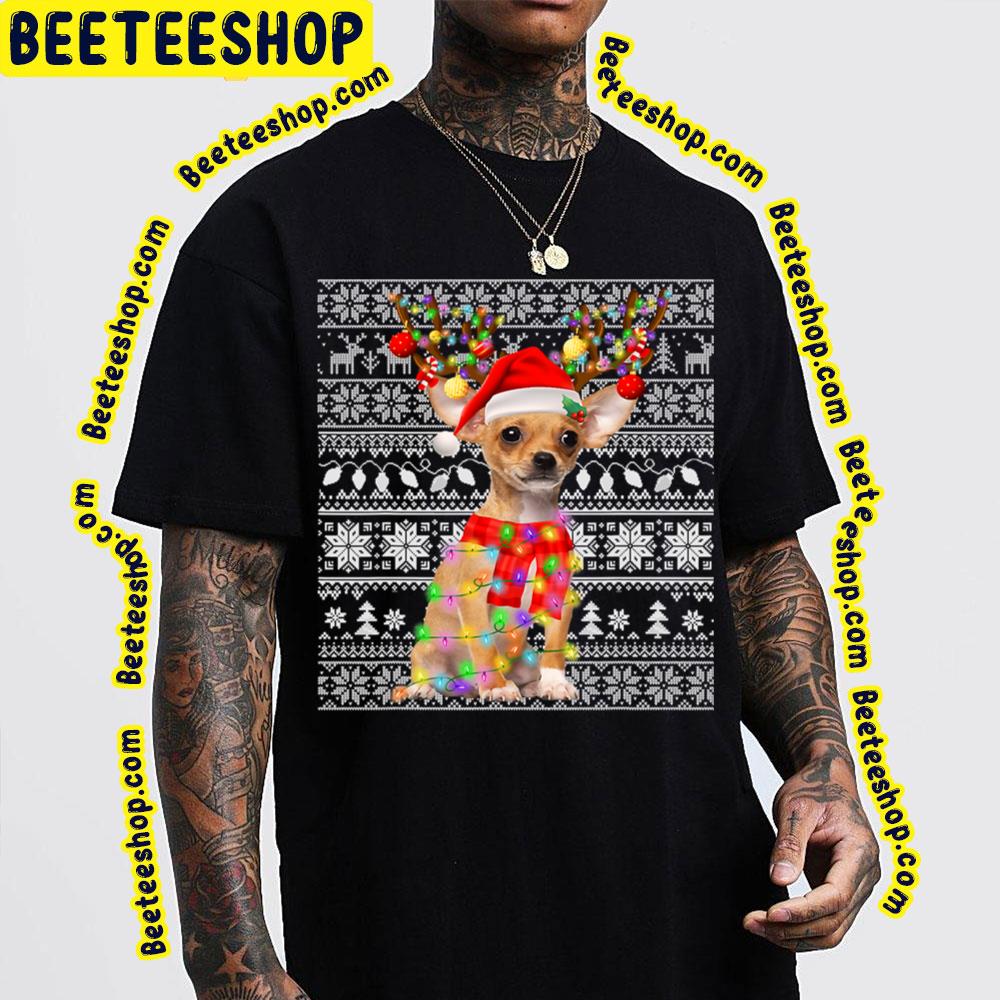 Chihuahua Kawaii Christmas Reindeer Lights Funny For Dog Lover Trending Unisex Sweatshirt Chihuahua Kawaii Christmas Reindeer Lights Funny For Dog Lover Trending Unisex Sweatshirt