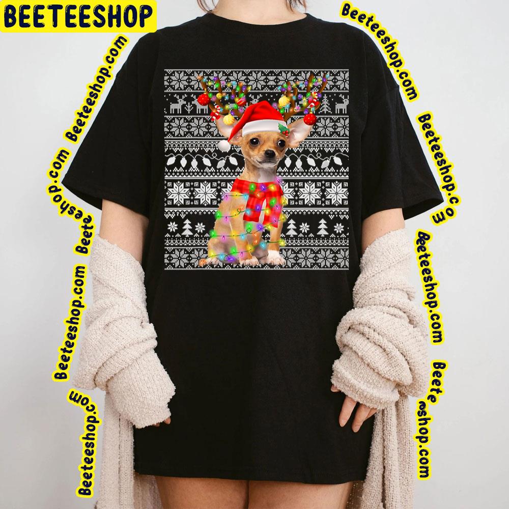 Chihuahua Kawaii Christmas Reindeer Lights Funny For Dog Lover Trending Unisex Sweatshirt Chihuahua Kawaii Christmas Reindeer Lights Funny For Dog Lover Trending Unisex Sweatshirt