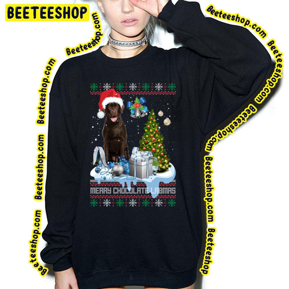 Chocolate Labrador Santa Hat Christmas Trending Unisex Sweatshirt Chocolate Labrador Santa Hat Christmas Trending Unisex Sweatshirt