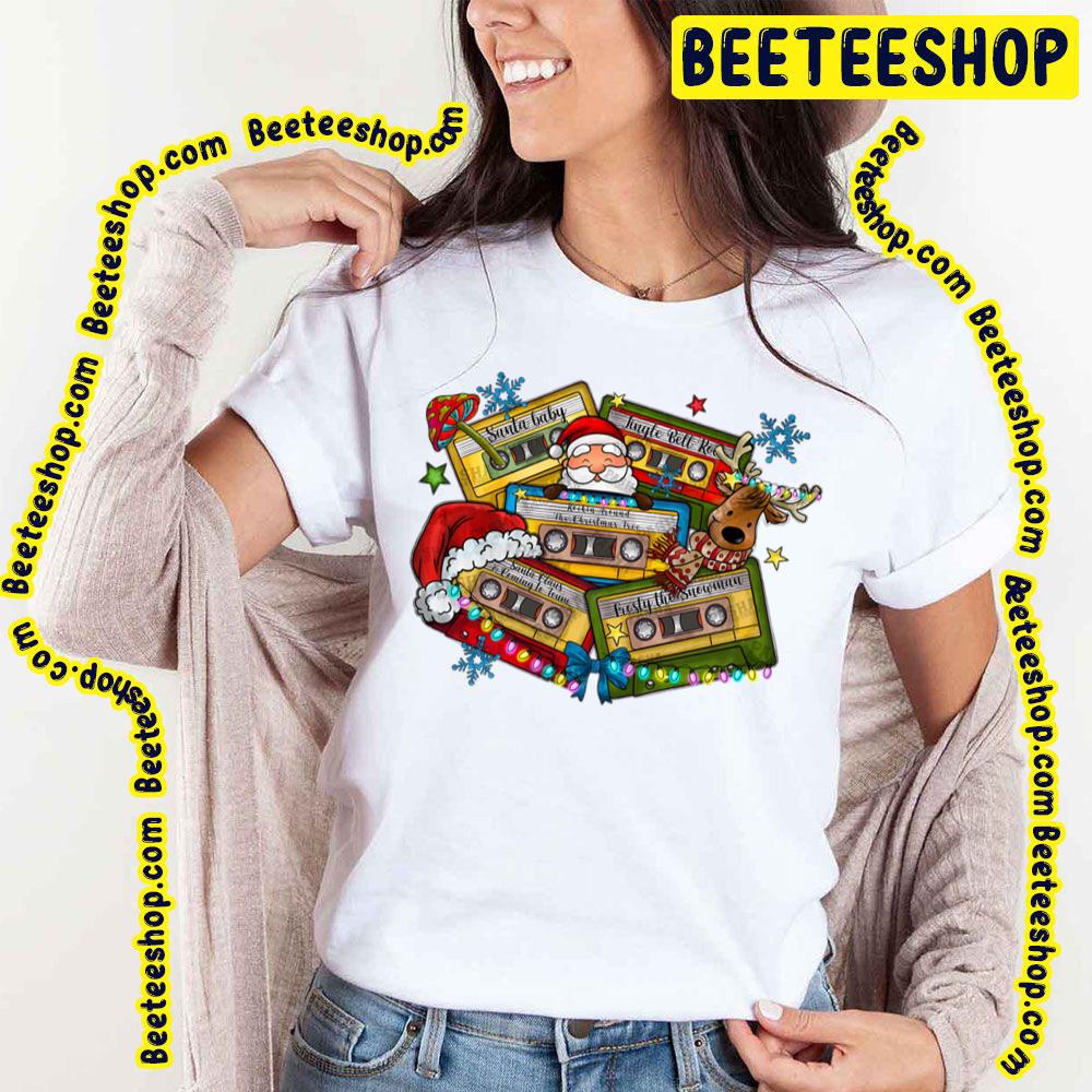 Christmas Cassette Tapes Western Sublimation Western Santa Claus Trending Unisex T-Shirt Christmas Cassette Tapes Western Sublimation Western Santa Claus Trending Unisex T-Shirt