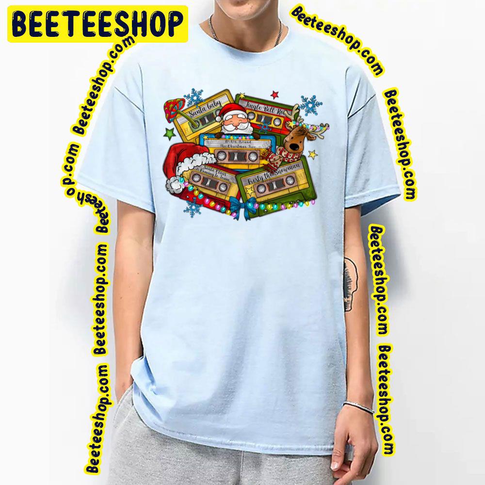 Christmas Cassette Tapes Western Sublimation Western Santa Claus Trending Unisex T-Shirt Christmas Cassette Tapes Western Sublimation Western Santa Claus Trending Unisex T-Shirt