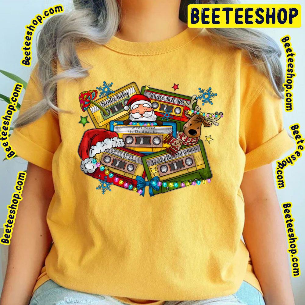 Christmas Cassette Tapes Western Sublimation Western Santa Claus Trending Unisex T-Shirt Christmas Cassette Tapes Western Sublimation Western Santa Claus Trending Unisex T-Shirt
