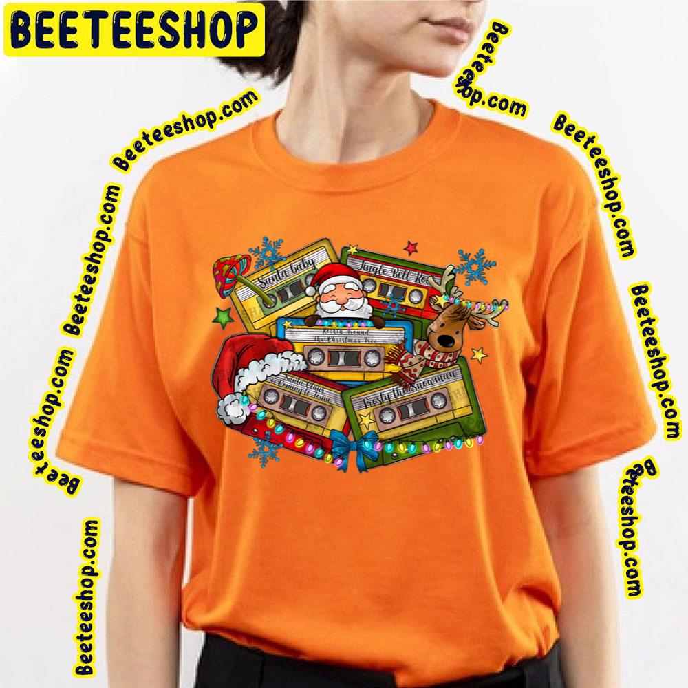 Christmas Cassette Tapes Western Sublimation Western Santa Claus Trending Unisex T-Shirt Christmas Cassette Tapes Western Sublimation Western Santa Claus Trending Unisex T-Shirt