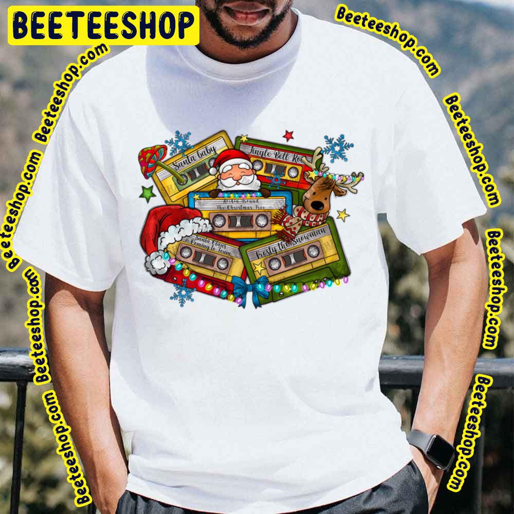Christmas Cassette Tapes Western Sublimation Western Santa Claus Trending Unisex T-Shirt Christmas Cassette Tapes Western Sublimation Western Santa Claus Trending Unisex T-Shirt