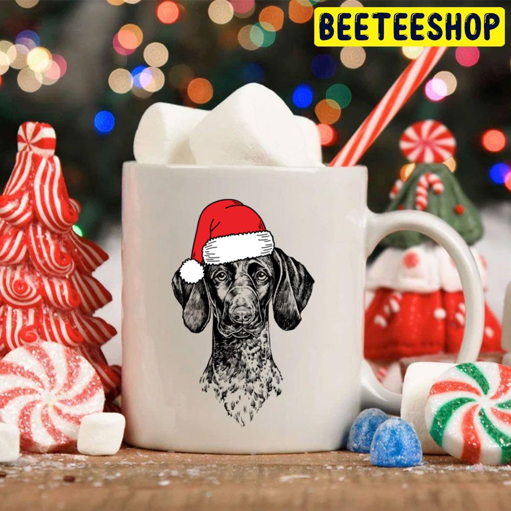 Christmas German Shorthaired Pointer Santa Dog Holiday Art Trending Unisex Hoodie Christmas German Shorthaired Pointer Santa Dog Holiday Art Trending Unisex Hoodie