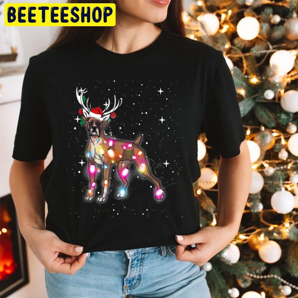 Christmas Led Lights Boxer Dog Vintage Trending Unisex Hoodie Christmas Led Lights Boxer Dog Vintage Trending Unisex Hoodie